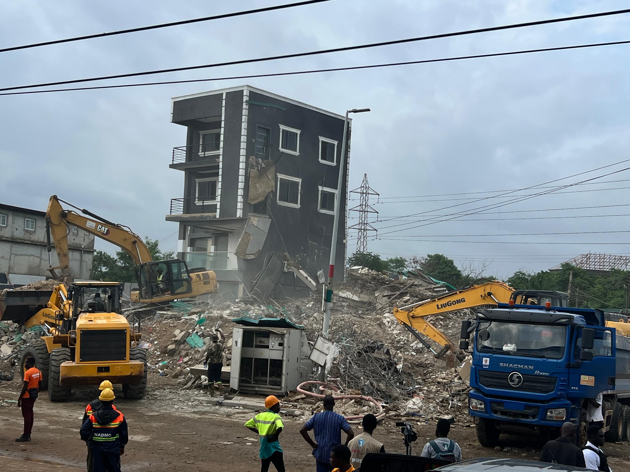 Avenor Building Collapse Triggers Power Outage Across Parts of Accra