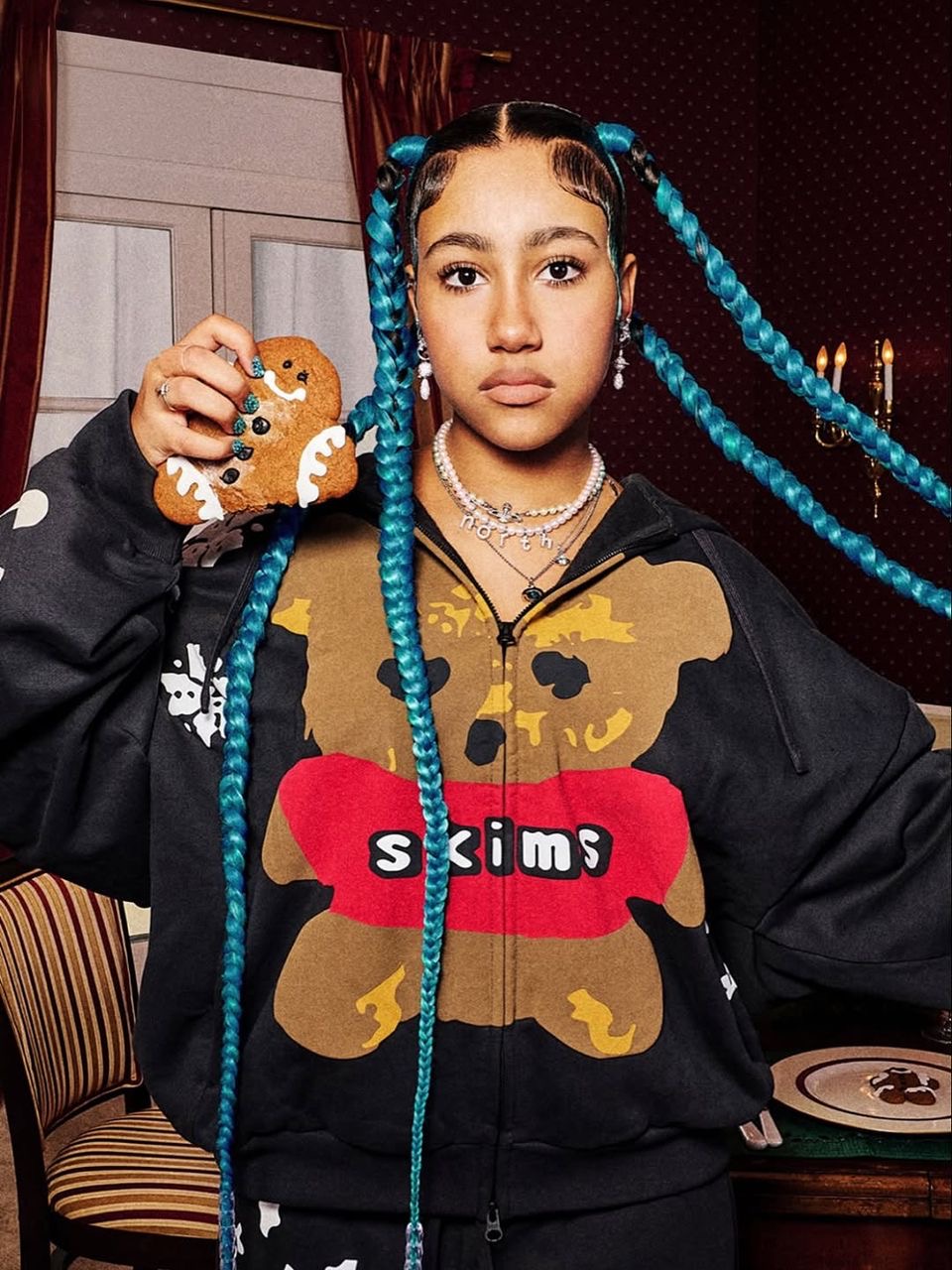 Kim Kardashian Taps Daughter North West for SKIMS X Cactus Plant Flea Market Holiday Campaign