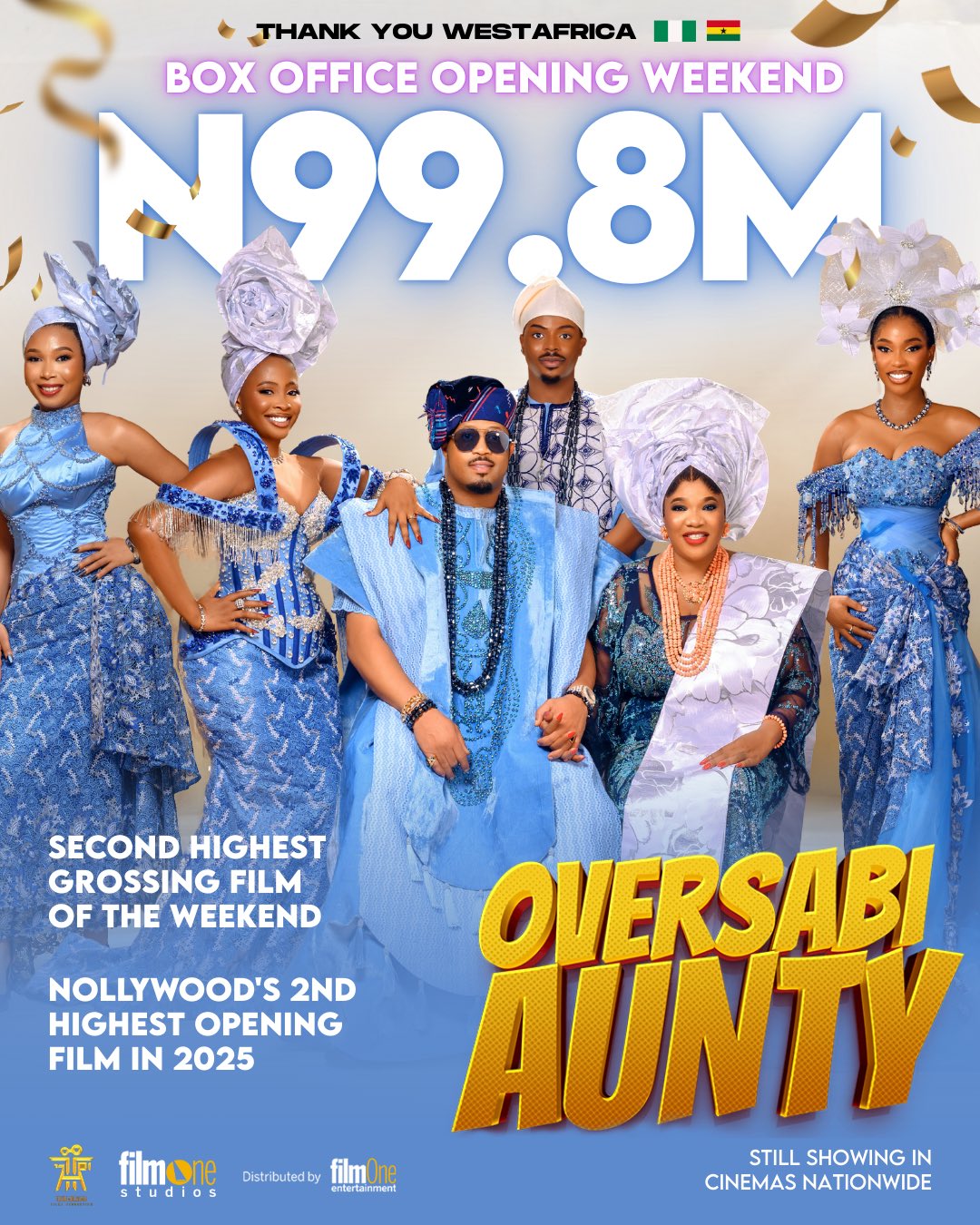 Toyin Abraham Ajeyemi Celebrates Massive Opening Weekend For OVERSABI AUNTY