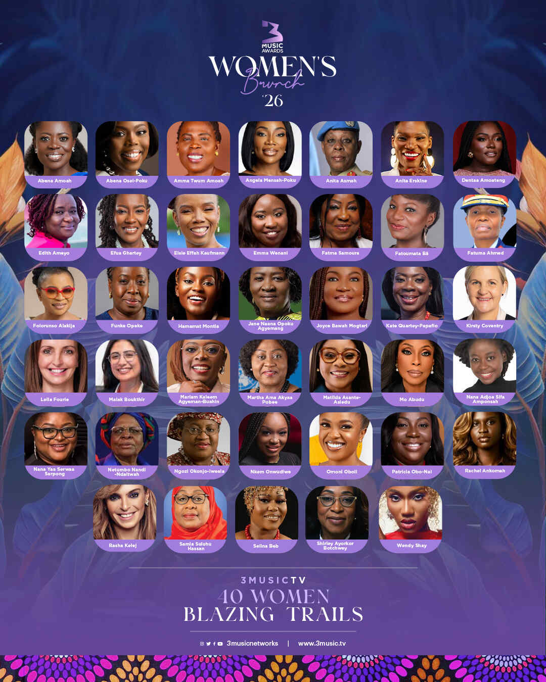 3MUSIC TV RECOGNIZES 40 AFRICAN WOMEN TRAILBLAZERS