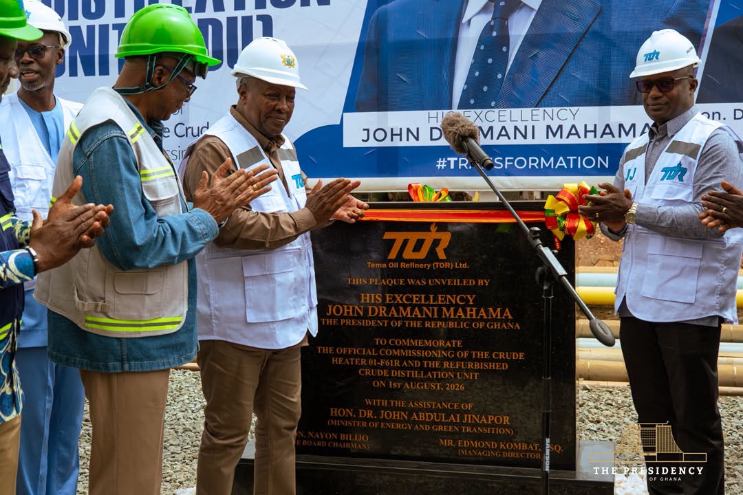 President Mahama Commissions Refurbished Tema Oil Refinery Facilities