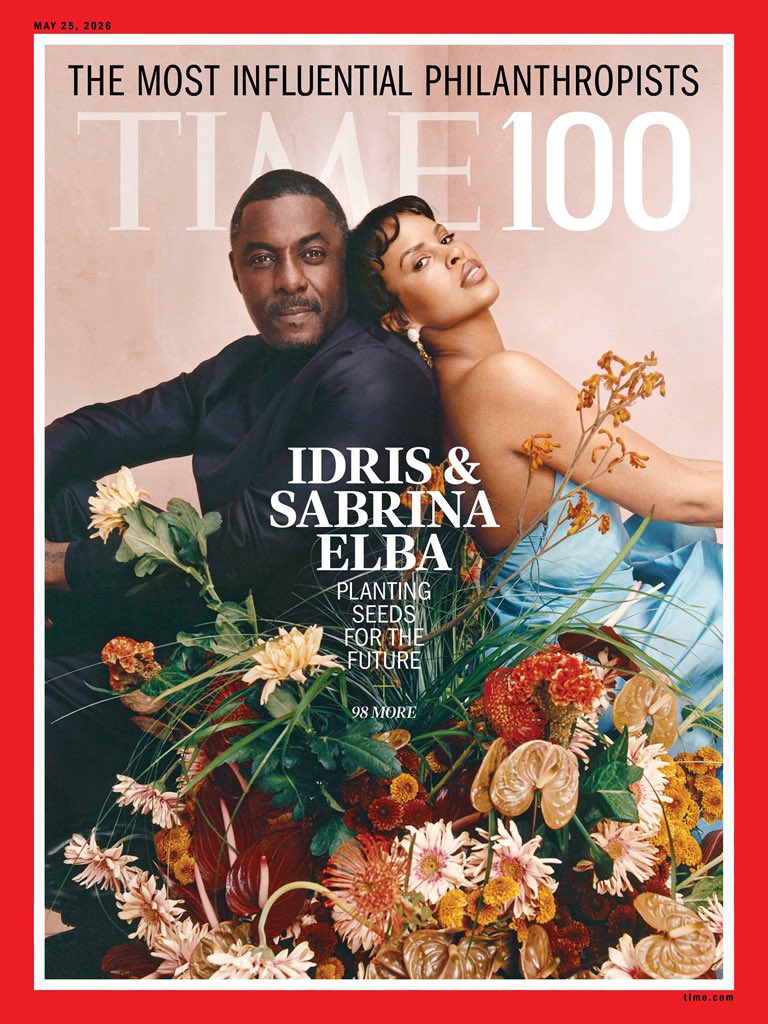 Idris Elba & Sabrina Elba on Time Magazine Most Influential Philanthropists 2026.