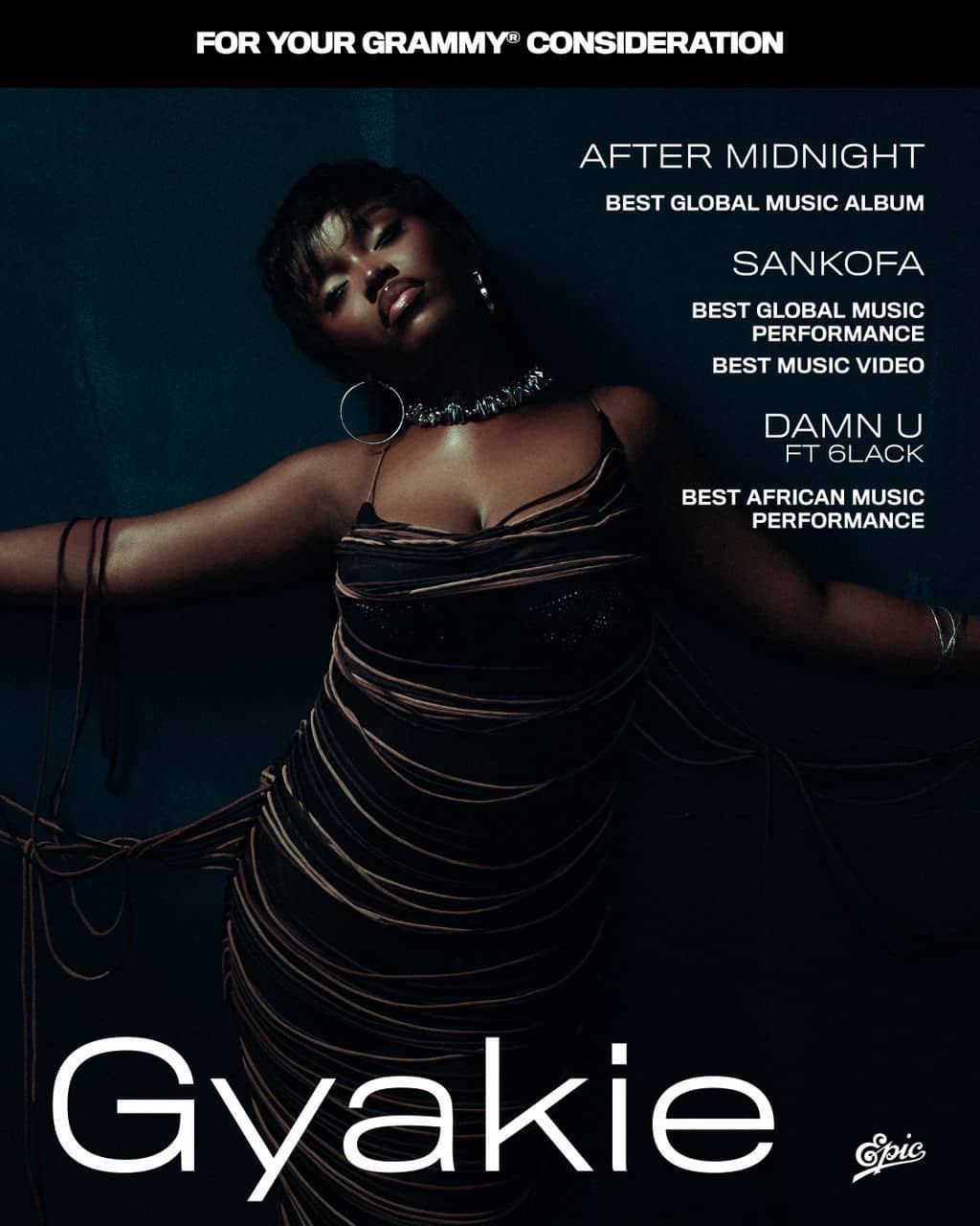 Gyakie Submits Sankofa and After Midnight for GRAMMY Considerations