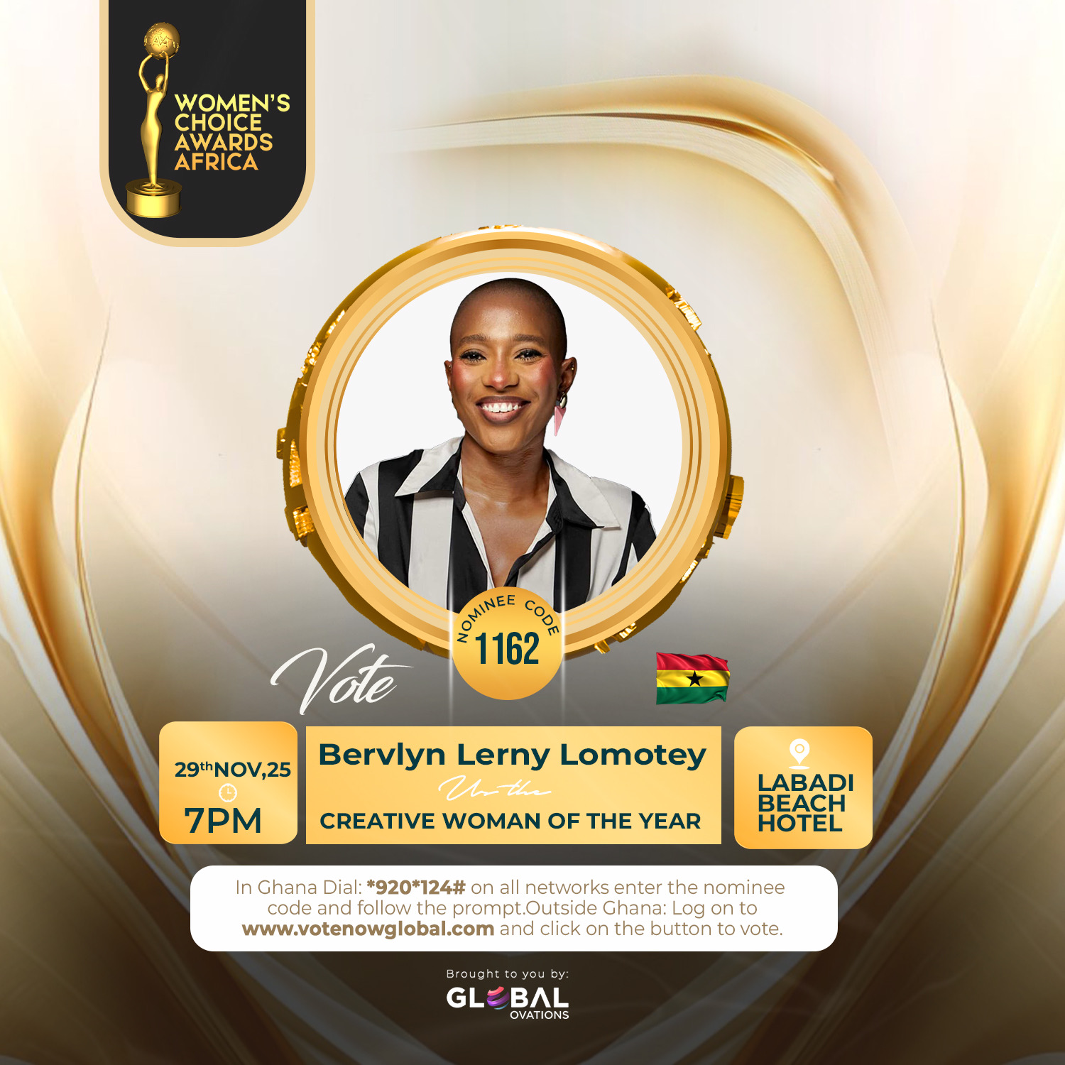 Bervlyn Lerny Lomotey, A Creative Trailblazer Bags Creative Woman of the Year Nomination