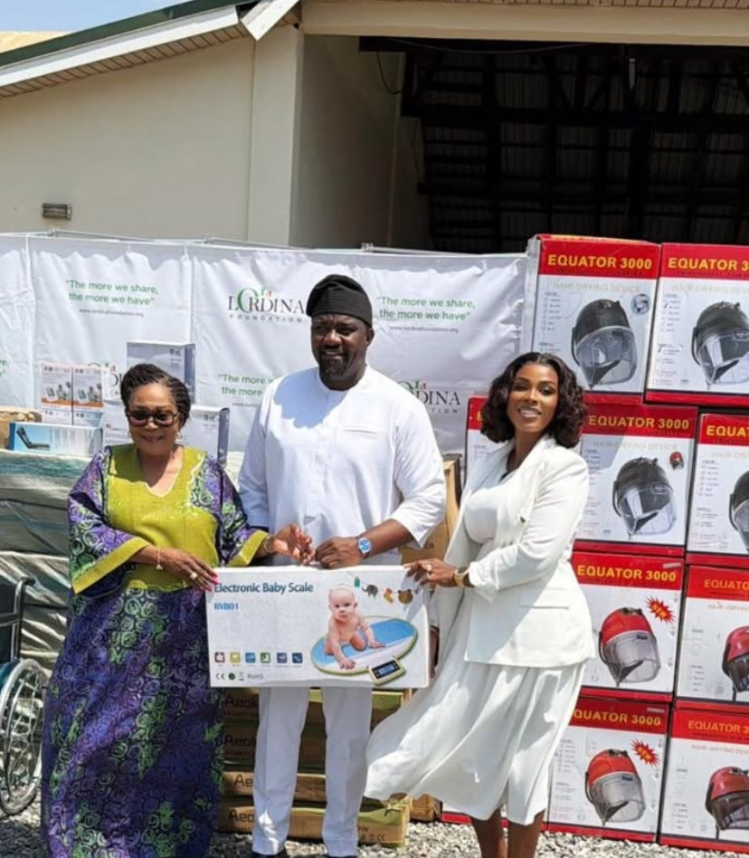 John Dumelo Donates Medical Equipment to Mempasem Clinic in Honour of First Lady Lordina Mahama