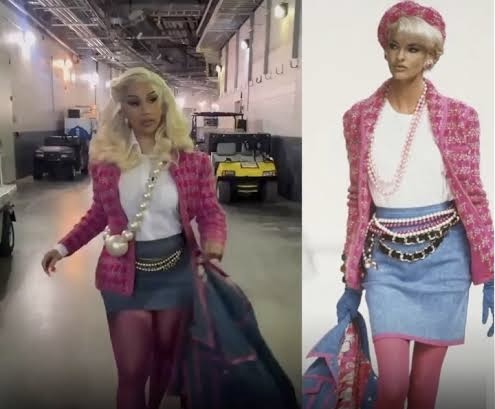 Cardi B Turns The Patriots Game Into A Runway With Iconic Chanel FW ’91 Look