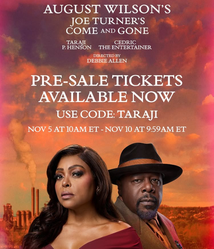 Taraji P. Henson and Cedric the Entertainer to Star in August Wilson’s JOE TURNER’S COME AND GONE on Broadway