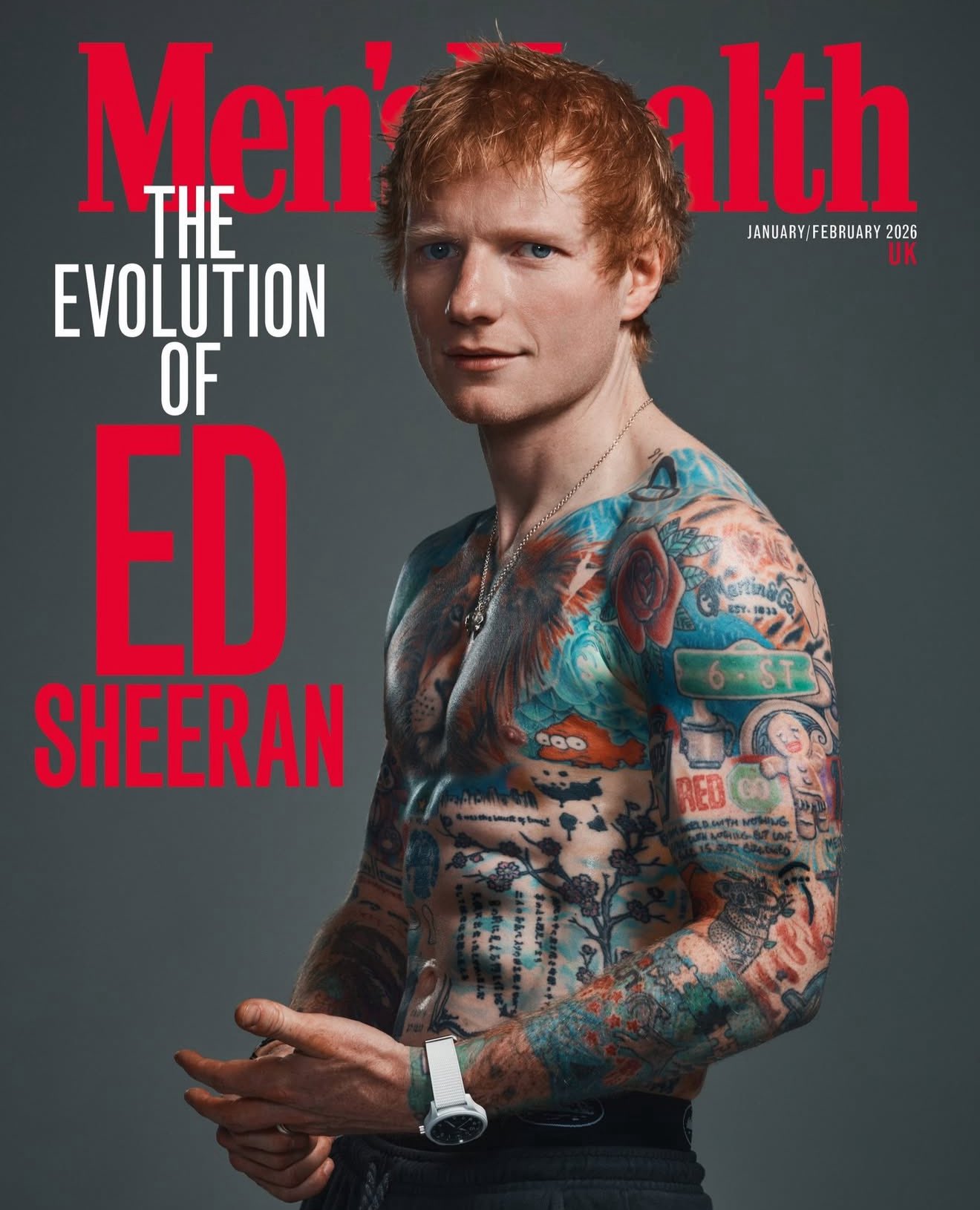 Ed Sheeran Turns Up The Heat With Shirtless Men’s Health UK Cover