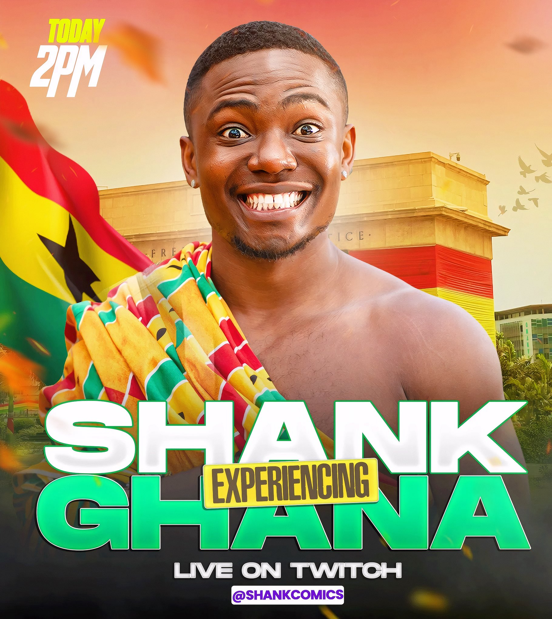 Shank Comics Goes Live With Experiencing Ghana on Twitch