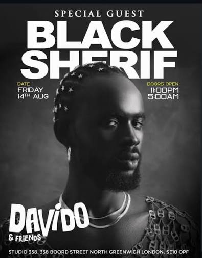 Black Sherif Joins DAVIDO & FRIENDS Concert In London